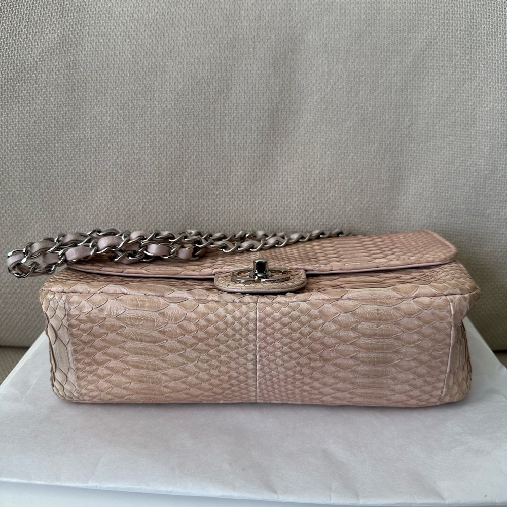 PRICE FIRM - 🌸CHANEL Classic Medium Python Flap Bag - Picture 5 of 15